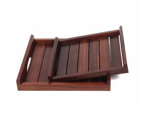 Plateau de service en bois 100% shesham avec poignée cadeaux pour vous plateaux rustiques - Product Image 6