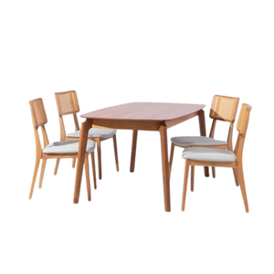 Offre spéciale Ensemble de salle à manger en bois écologique Ensemble de table à manger pour meubles de salle à manger avec de nombreuses chaises fabriquées en Indonésie - Product Image 1