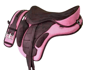 Sillín de caballo sin árboles sintético de calidad superior Sillín de carrera de montaje completo - Product Image 1