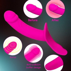 Vibromasseur double tête télécommandé pour couples lesbiens – Godemiché vibrant à porter – Jouet sexuel - Product Image 1