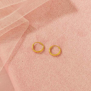 Fine Cuff <b>Earrings</b> Gleaming Glow Hoops & Huggies <b>Gold</b> <b>Earrings</b> <b>Set</b> - Product Image 1