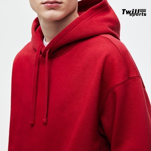 Sweat à capuche rouge personnalisé unisexe en molleton de coton épais, fabricant OEM ODM de sweats à capuche vierges sous marque privée - Product Image 5