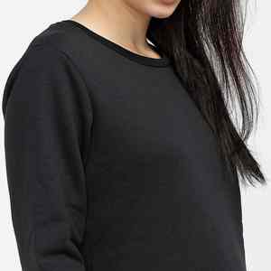 Couleur noire femmes sweat basique col rond unisexe vente vente chaude col rond Polyester dernière arrivée sweat pour les femmes - Product Image 6