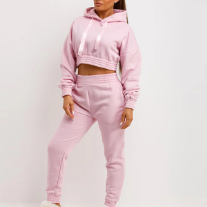 ชุดวอร์มแทรคสูทสีพื้นแบบสั่งทำพิเศษสำหรับฤดูหนาว ไซส์พลัส สตรีทแวร์ ความยาวเต็มตัว สำหรับผู้หญิง บริการ OEM รับทำโลโก้ตามสั่ง - Product Image 5