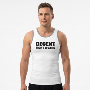 Débardeur de boxe sublimé 100% polyester, coupe ajustée, offrant des graphismes de qualité supérieure sur la poitrine, respirant et à séchage rapide - Product Image 1