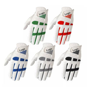 Acheter Cabretta Logo personnalisé en cuir antidérapant doux respirant gant de golf prix de vente entier 2024 hommes gants de golf - Product Image 6
