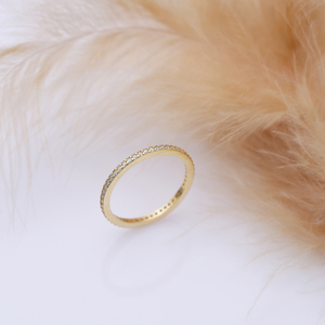 Anillo Elegante y Delgado con Diseño de Piedra de Circonio Cúbico Blanca, Hecho a Mano en Turquía, Joyería de Plata de Ley 925 al por Mayor - Product Image 2