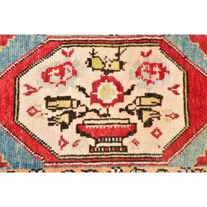 Auténtica Alfombra de lana turca Vintage 17x34ft área grande rectángulo clásico Patchwork diseño rojo azul látex para decoración de habitación de pasillo - Product Image 5