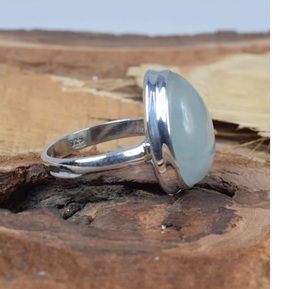 Bague en forme de poire aigue-marine naturelle en argent sterling 925 faite à la main bijoux en pierres précieuses élégantes pierre de naissance de mars cadeau de Noël - Product Image 2