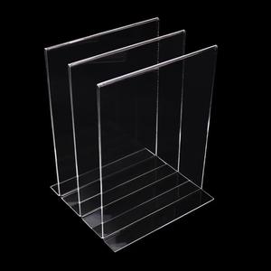 2025 Soportes de exhibición de acrílico en forma de T de doble cara para el presupuesto: Soportes de letreros de madera de tamaño A4 para venta al por menor - Product Image 1