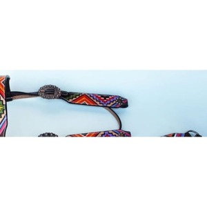 Premium Multicolore Floral Design Équestre Headstall Plastron Ensemble Peint À La Main Outillage Fleur Conchos pour L'équitation - Product Image 3
