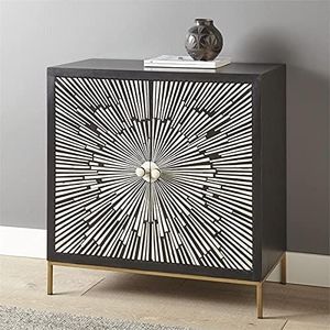 Mesa de Noche con Incrustaciones de Hueso, Tradición Artesanal, Diseño Floral Personalizado, Mueble de Salón con Incrustaciones de Hueso, Procedente de la India - Product Image 2