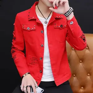 OEM Custom Design Wholesale Denim Jacket Mens Slim Fit Japanese Style Teens Boys Denim Jeans Jackets And Coats