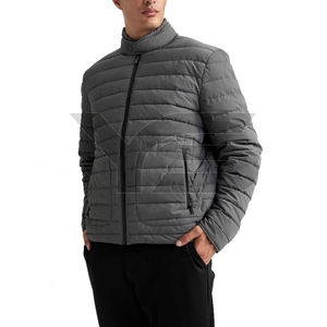 Chaqueta de burbuja de moda para hombre-Chaqueta acolchada impermeable de alta calidad-Chaqueta con logotipo personalizado transpirable a prueba de viento con cierre de cremallera - Product Image 2