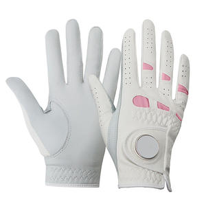 % Guantes de golf de cuero genuino de alta calidad Hombres Logotipo personalizado Impresión Cabretta Cuero Color personalizado y tamaño Manos - Product Image 2