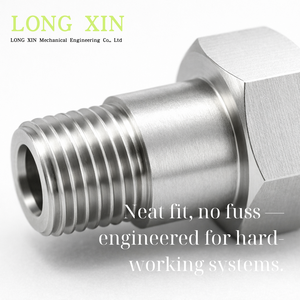 Acero inoxidable BSP R1/8-28 Rosca macho Acoplador rápido Enchufe Recto L32mm - Product Image 4