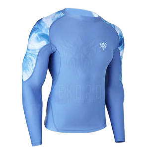 Mejor venta de los hombres Rash Guard Spandex Nylon hecho entrenamiento de los hombres Rash Guard para la venta en línea - Product Image 1