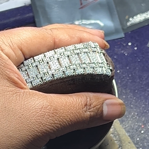 Rb đá quý IGI chứng nhận sang trọng thép không gỉ Đồng hồ cơ khí vvs moissanite Analog kính quay số hip hop độc đáo của người đàn ông Đồng hồ - Product Image 4