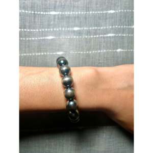 12 MM Navajo Made Sterling Silver Stretchy <b>Bracelet</b> Fine Charm Handcrafted by Artisans - Product Image 2