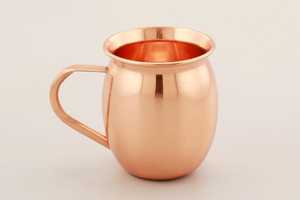 Mug à Moscow Mule en cuivre, dernier design, mug en cuivre et acier, mug à bière 100% cuivre naturel, design élégant - Product Image 5