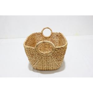 Artex Dong Thap Eco-Friendly Rustic Natural Water <b>Hyacinth</b> Woven Storage <b>Basket</b> with Handles - Product Image 5