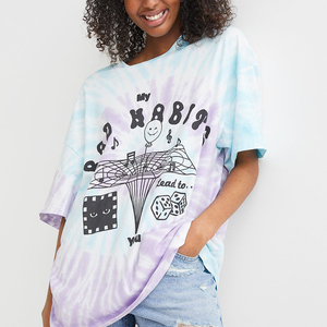 Femmes T Shirts 100% Coton Tee Shirt Vente en gros Personnalisé Blanc Casual Breathable Wear Print Pattern Knitted Regular - Product Image 1