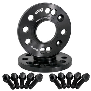 2 espaciadores de rueda negros de 12 mm 4-5x98 con centrado 58.1 con bull. - Product Image 1