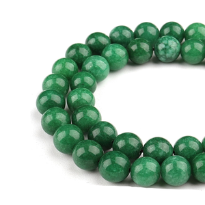 Collier en cristal naturel, perles de jade vert lisses, pierres rouges polies, bijoux en pierres précieuses en vrac, grossiste en pierres précieuses pour la guérison - Product Image 5