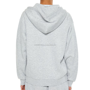 300 Gsm 100% Cotton Zip up Hoodies Custom Embroidery Pullover Blank Hoodies with Zipper High Quality Custom Zip up Hoodies - Product Image 3