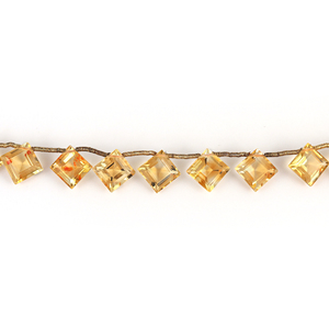 เจาะเหลี่ยมเพชรพลอย Citrine ธรรมชาติขนาดเส้นตัดฟรีหินบำบัดอัญมณีหลวมสำหรับทำเครื่องประดับ - Product Image 1