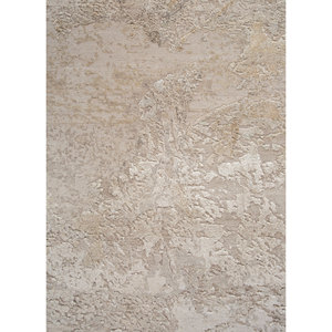 Tapis en laine et soie noués à la main Entropy Ivory, coton biologique, motif abstrait, pour couloir, salon, tapis en jute pour la décoration intérieure - Product Image 3