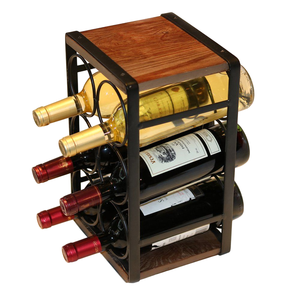 Estante para Botellas de Vino Minimalista de Alambre de Hierro, Soporte para Botellas Personalizado, Acabado Negro, Estantes Geométricos para Vino Hechos a Mano - Product Image 3