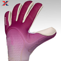 Professionelle Fußball-Torwarthandschuhe für Erwachsene und Kinder Neues Design Latex-Finger Leder-Material Verstellbares Handgelenk Wasserdicht