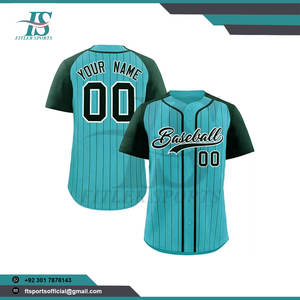 Uniforme de Béisbol Personalizado, Jersey Deportivo Transpirable de Poliéster BU-10, Proveedor Mayorista OEM ODM de Pakistán - Product Image 4