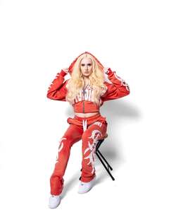 New Street Wear Parche personalizado Bordado Lavado Recortado Gran tamaño Desgastado Zip up Hoodie Set Joggers Mujer - Product Image 3