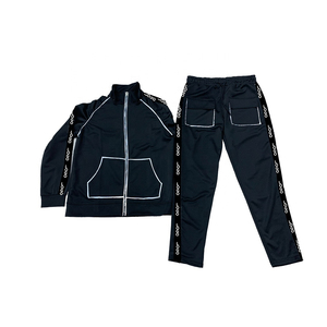 Custom Logo Nylon <b>Jacket</b> Reflective Tracksuit Side Stripe Sweatsuit Joggers 2 Piece Sets <b>Zipper</b> Up Jogging Suits For Men Women - Product Image 6