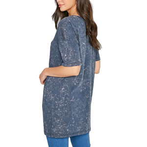 Fabricant sur mesure, vente en gros, vêtements pour femmes de haute qualité, écologiques, lavage à l'acide, coupe ajustée, respirant, séchage rapide, couleur unie, vintage - Product Image 5