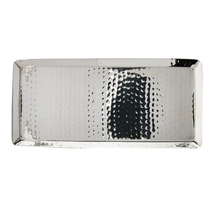 Bandeja de chocolate de acero inoxidable, plato de diseñador hecho a mano pulido brillante, forma rectangular, bandeja de servicio de Metal al por mayor - Product Image 1