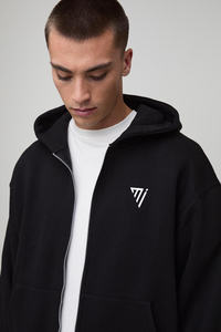 Sweat-shirts noirs unisexes surdimensionnés de style streetwear, de haute qualité, 100% coton, épais, personnalisables avec logo, écologiques et respirants, OEM - Product Image 3