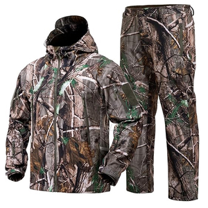 Respirant personnalisé grande taille à manches longues veste pantalon Realtree Camo costumes micropolaire Polyester coton chasse vêtements ensembles - Product Image 1