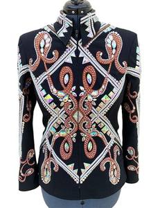 เสื้อแจ็คเก็ตขี่ม้าแบบมีซิปปิดที่หรูหราและมีสไตล์แบบพรีเมี่ยมสำหรับการขี่ม้าแบบตะวันตก - Product Image 1