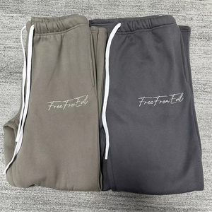 Pantaloni Tuta Larghi Dettagliati in Tessuto Pesante Rosa e Grigio Effetto Acid Wash, Jogger Oversize da <span class=keywords><strong>Uomo</strong></span> P-120 - Product Image 6