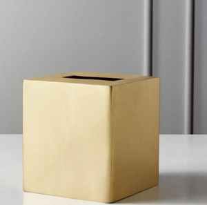 Alta demanda, cubierta de caja de pañuelos de latón hecha a mano de lujo, accesorio moderno para el hogar, soporte duradero para pañuelos, venta al por mayor del fabricante - Product Image 2