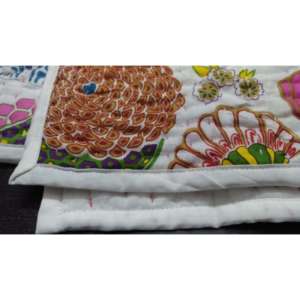 Mantas Reversibles de Algodón Indio Kantha de 60 x 90 Pulgadas Aproximadamente, Edredón Bordado con Parches para Uso en la Cama del Hogar, Juego de 5 Piezas - Product Image 4
