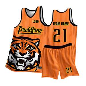 Maillots de basket-ball vierges sublimés en gros, personnalisables pour l'entraînement d'équipe, respirants, séchage rapide, 100% polyester, ensembles uniformes - Product Image 2