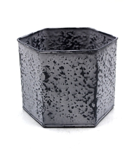 Pots de jardinière en métal de couleur marbre gris hexagonal les plus vendus pour la décoration intérieure des sols et de la maison. - Product Image 5