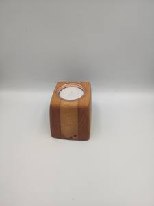 Porte-bougie carré en bois rustique, dernier cri, pour la décoration de la maison, centre de table pour mariage, fait à la main, vente en gros - Product Image 3