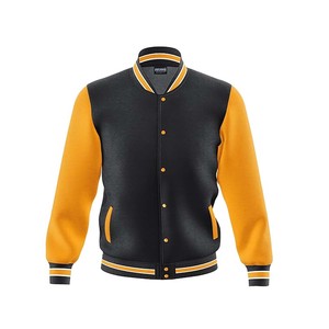 Chaqueta de béisbol de manga larga para hombre con estampado personalizado de gran calidad, chaqueta Varsity Letterman de tela satinada - Product Image 2