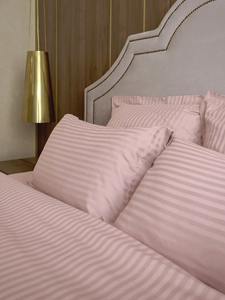 Luxury Solid Satin Customizable Bedding <b>Set</b> | 500TC Polyester/Cotton Stitch | Wholesale Hotel Linen <b>Duvet</b> <b>Cover</b> | Organic - Product Image 2