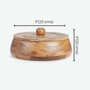 Cazuela de madera recientemente Masala picante para uso en cocina, diseño de mesa, olla caliente para servir, olla caliente con forma redonda decorativa - Product Image 3